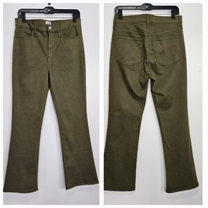J. Crew Green Boot Cut Flare Pants